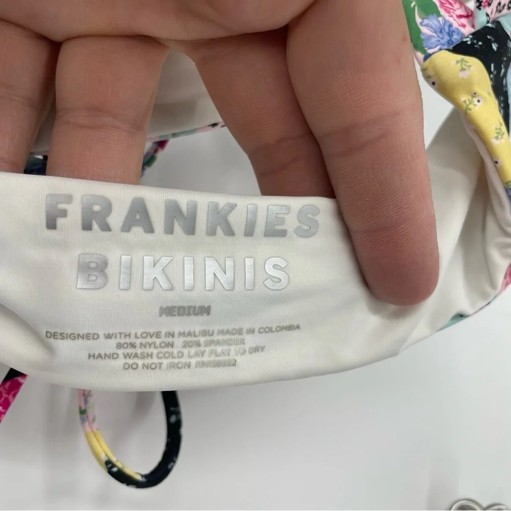 Frankies Bikinis “Duke” Top in Patchwork Sz M